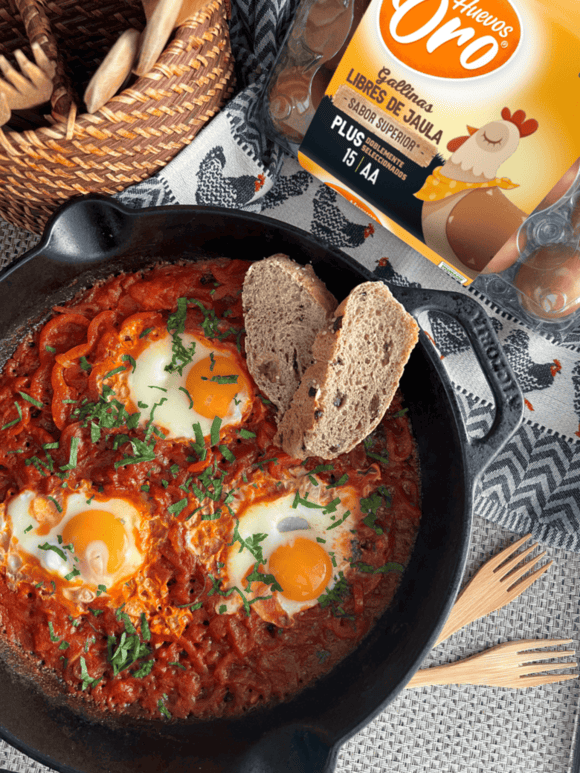 Receta completa de Dieta Mediterranea preparada con Huevos Oro