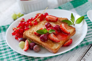 Tostadas francesas con fresas