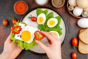 Una receta ideal para hacer déficit calórico con huevo.