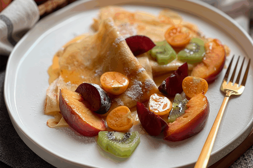 Unas crepes recién sacadas del sartén para rellenar.