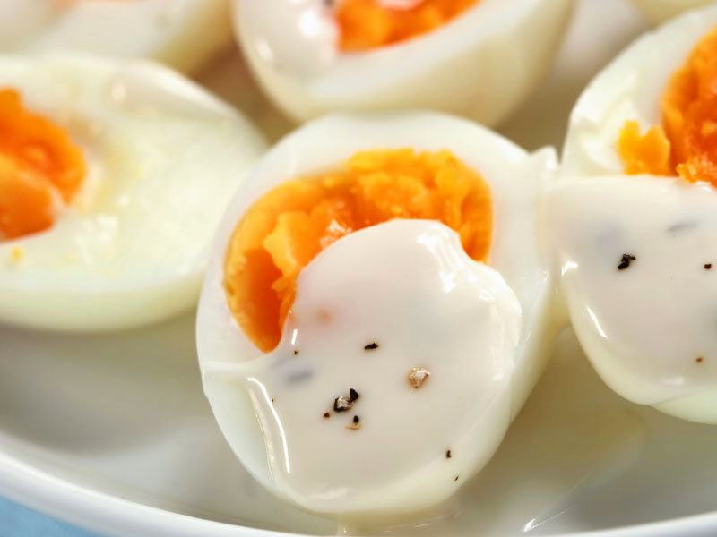 Huevo tibio cremosos con salsa